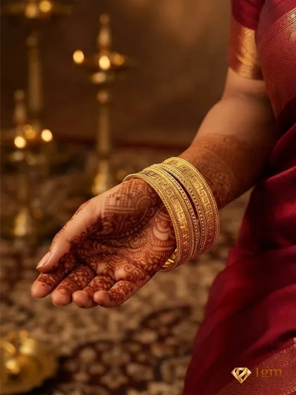 Set Of 6 18K One Gram Gold-Plated bangles