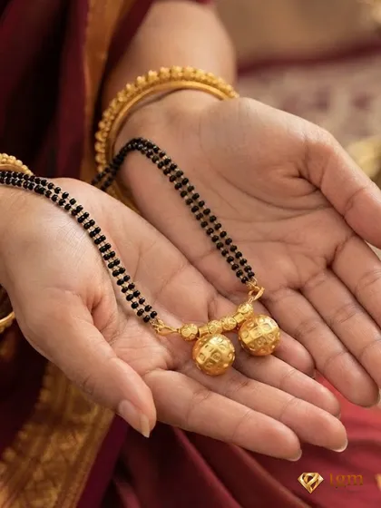 Gold-Plated Beaded Mangalsutra
