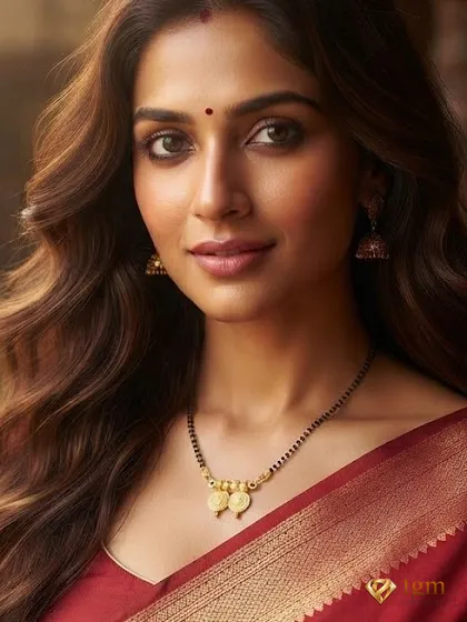 Gold-Plated Artificial Beads Mangalsutra